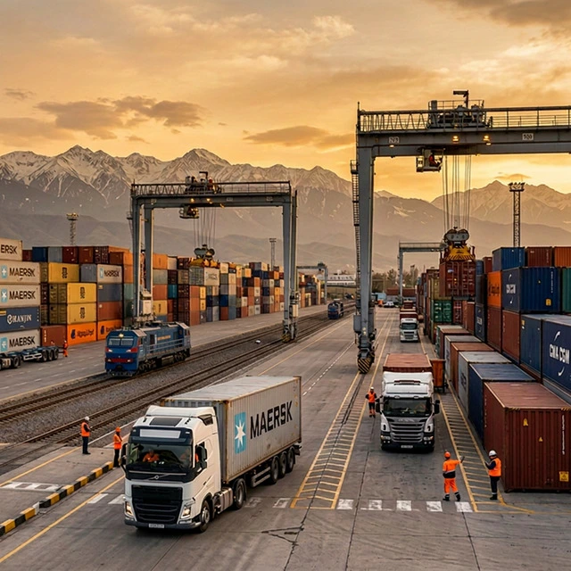 Интермодальный контейнерный терминал в Алматы